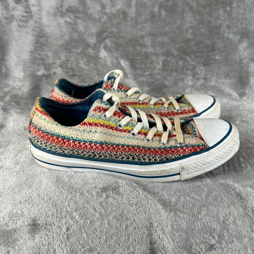 Converse Chuck Taylor All Star Multi Color Woven Baja Stripe Low Top Womens 9 - Picture 13 of 13